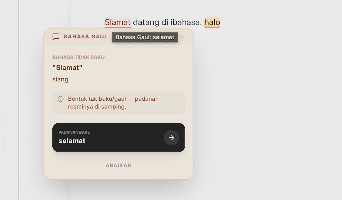 ibahasa editor nlp